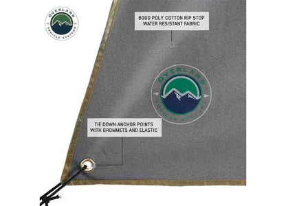Overland Vehicle Systems / Up Down Air - NOMADIC AWNING 270 - DRIVER'S SIDE WALL 2 WITH WINDOW - STYLISH DARK GRAY - INCLUDES STORAGE BAG