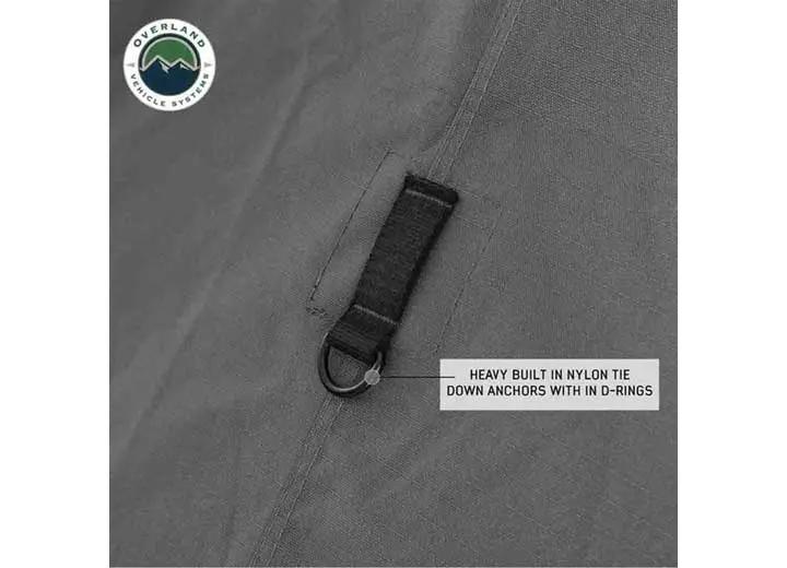 Overland Vehicle Systems / Up Down Air - NOMADIC AWNING 270 - DRIVER'S SIDE WALL 2 WITH WINDOW - STYLISH DARK GRAY - INCLUDES STORAGE BAG