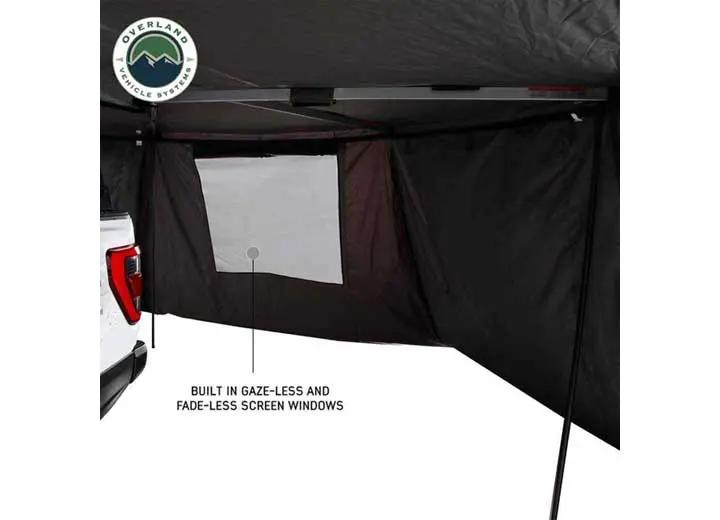 Overland Vehicle Systems / Up Down Air - NOMADIC AWNING 270 - DRIVER'S SIDE WALL 2 WITH WINDOW - STYLISH DARK GRAY - INCLUDES STORAGE BAG