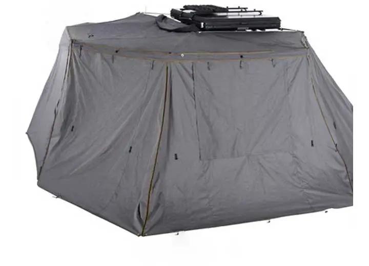 Overland Vehicle Systems / Up Down Air - NOMADIC AWNING 270 - DRIVER'S SIDE WALL 2 WITH WINDOW - STYLISH DARK GRAY - INCLUDES STORAGE BAG