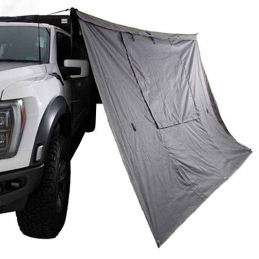 NOMADIC AWNING 270 - SIDE WALL 1 WITH DOOR AND WINDOW - DARK GRAY WITH STORAGE BAG - DRIVER