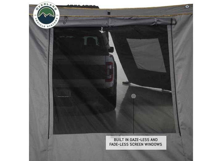 NOMADIC AWNING 270 - DRIVER'S SIDE WALL 2 WITH WINDOW - STYLISH DARK GRAY - INCLUDES STORAGE BAG