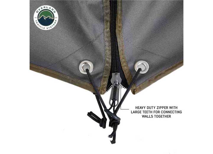 NOMADIC AWNING 270 - DRIVER'S SIDE WALL 2 WITH WINDOW - STYLISH DARK GRAY - INCLUDES STORAGE BAG