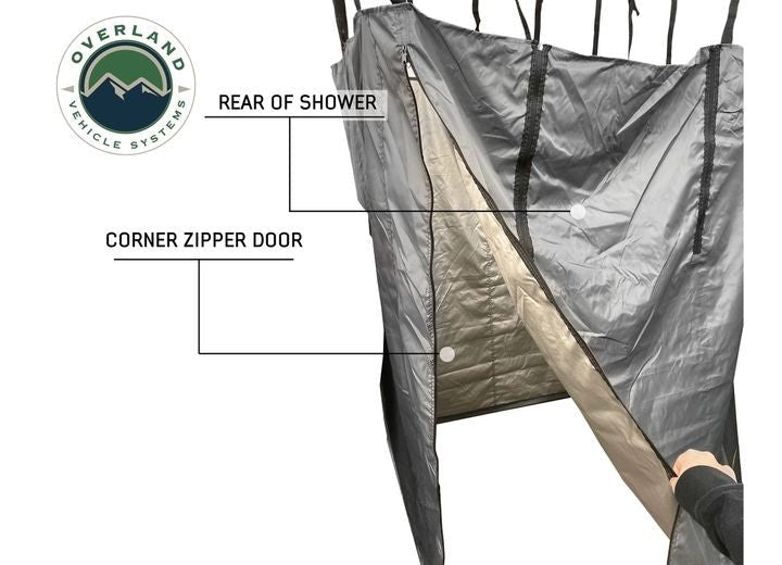 Overland Vehicle Systems / Up Down Air - NOMADIC QUICK DEPLOYING SHOWER