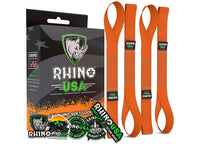 Rhino USA - Orange Soft Loops Motorcycle Tie - Down Set - 1.7" x 17" (4 - Pack)