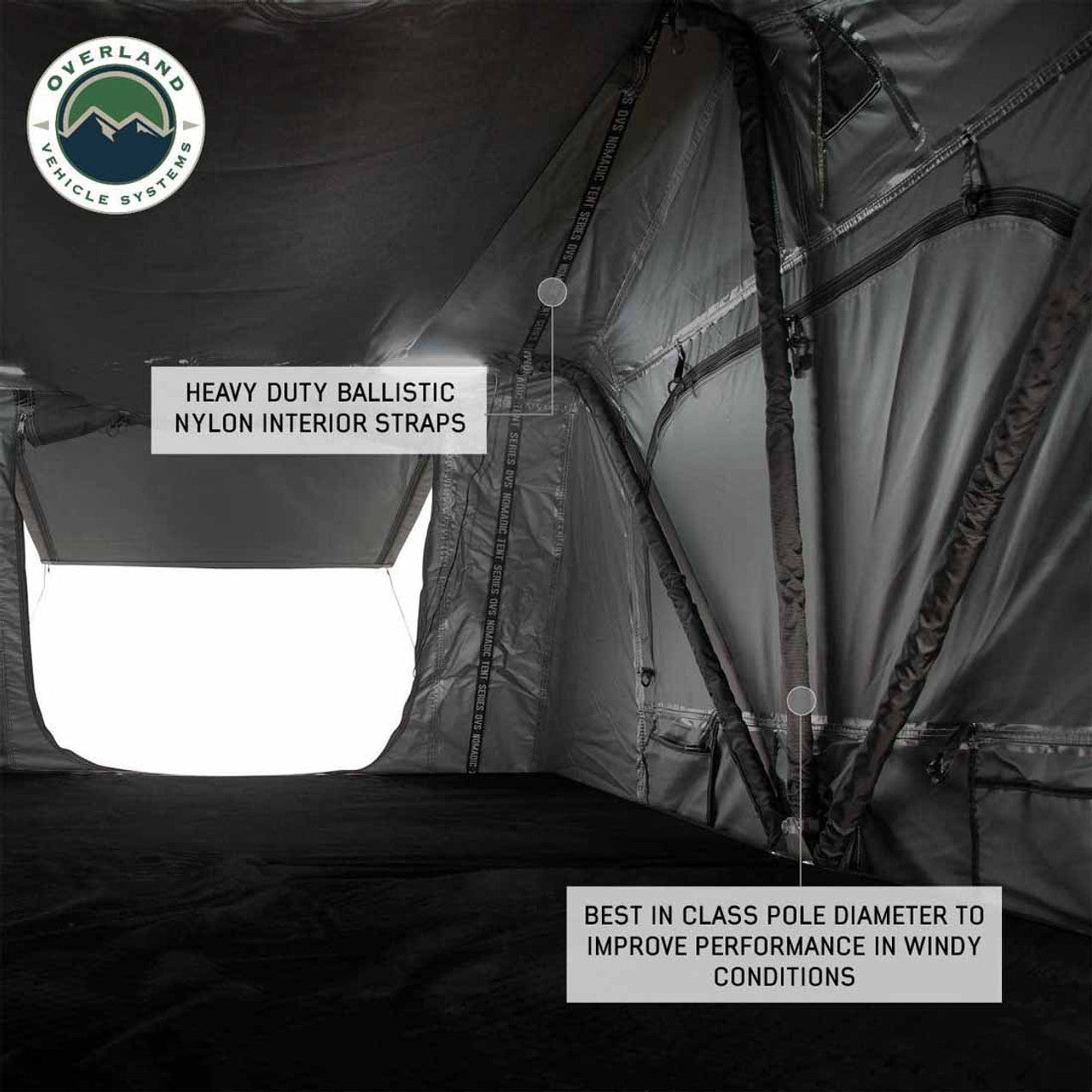 HD Nomadic 2 Soft Shell Roof Top Tent for Two – Grey with Green Rainfly