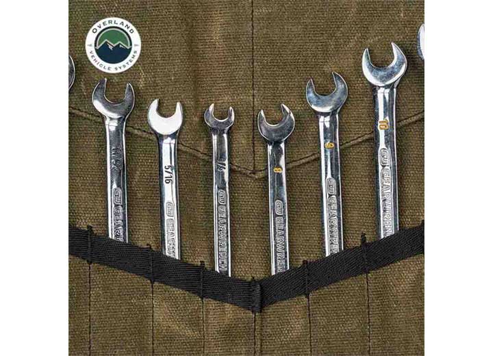 Overland Vehicle Systems / Up Down Air - OVERSIZED WRENCH CARRY ROLL (24 POCKETS) 16 WAXED CANVAS