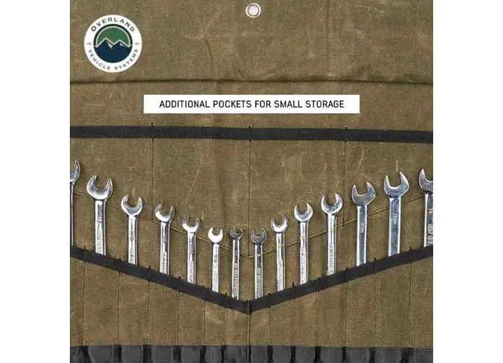 Overland Vehicle Systems / Up Down Air - OVERSIZED WRENCH CARRY ROLL (24 POCKETS) 16 WAXED CANVAS