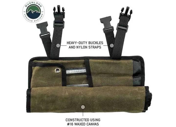 Overland Vehicle Systems / Up Down Air - OVERSIZED WRENCH CARRY ROLL (24 POCKETS) 16 WAXED CANVAS