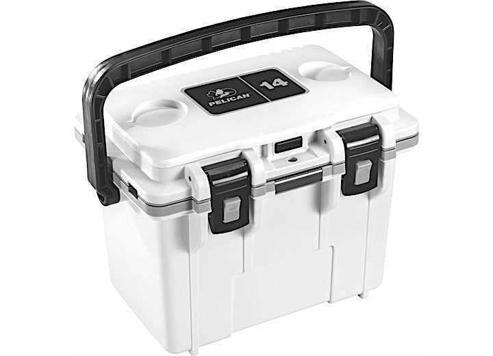 IM 14 Qt Elite Cooler in White and Gray - Durable, Lightweight, Ideal for Outdoor Activities Pelican