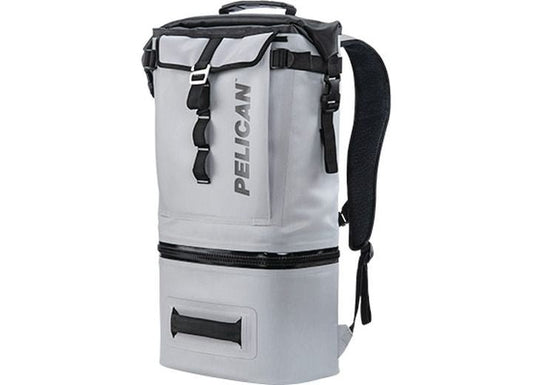 Pelican 20Qt Cooler Backpack In Light Grey - Durable, Insulated With Comfortable Straps & Storage - Durable, Waterproof, and Impact-Resistant Gear Protection