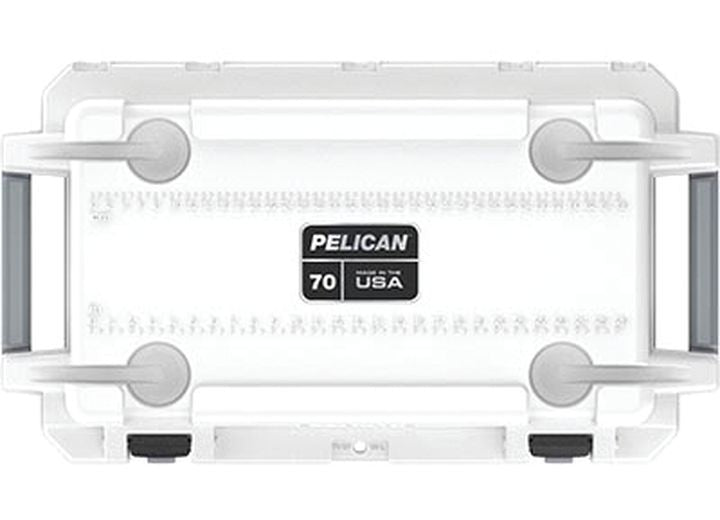 IM 70 Quart Elite Cooler in White and Gray - Maximum Insulation for Outdoor Adventures Pelican