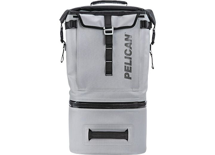 Pelican 20Qt Cooler Backpack in Light Grey - Durable, Insulated with Comfortable Straps & Storage Pelican