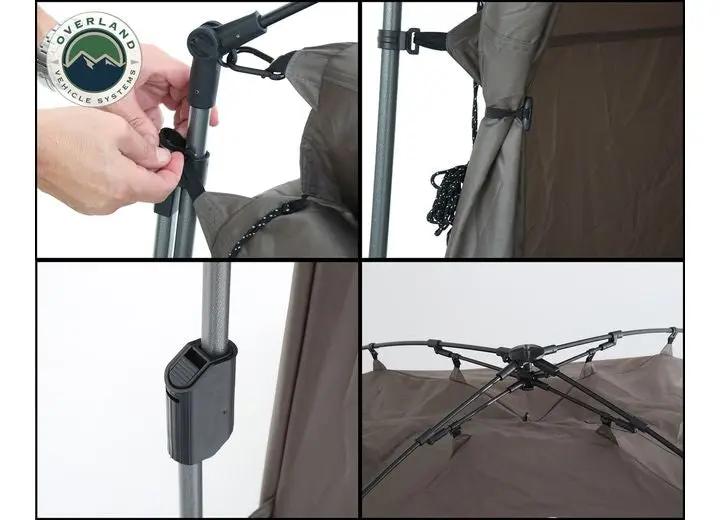 Overland Vehicle Systems / Up Down Air - Portable Privacy Shower Tent with Storage Bag for Camping and Outdoor Adventures