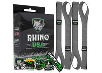 Premium Gray Soft Loops Motorcycle Tie-Down Set (4-Pack) - 1.7" x 17"