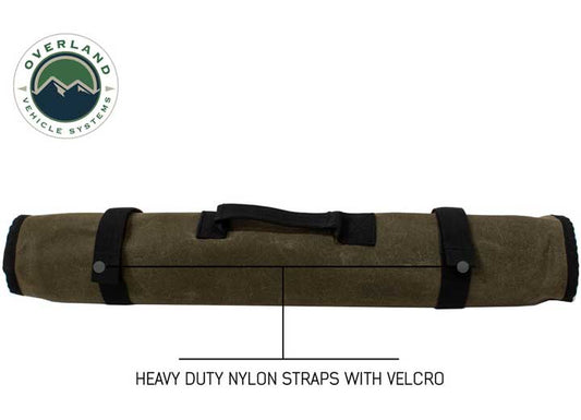 Premium Waxed Canvas Rolled Bag with Handle and Straps - #16 Durable Design