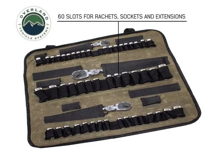 Overland Vehicle Systems / Up Down Air - Premium Waxed Canvas Rolled Bag with Handle and Straps - 16 Durable Design