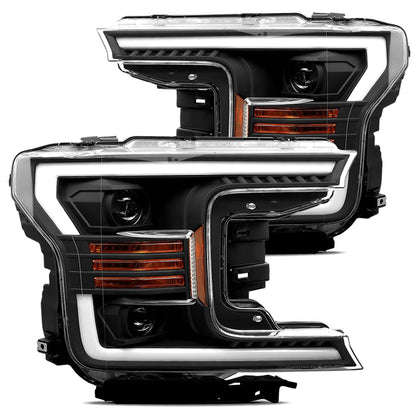 AlphaRex -Projector Headlights Plank Style Design Matte Black