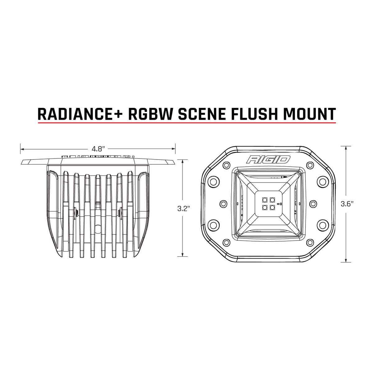 RIGID Industries - Radiance+ Scene RGBW Flush Mount