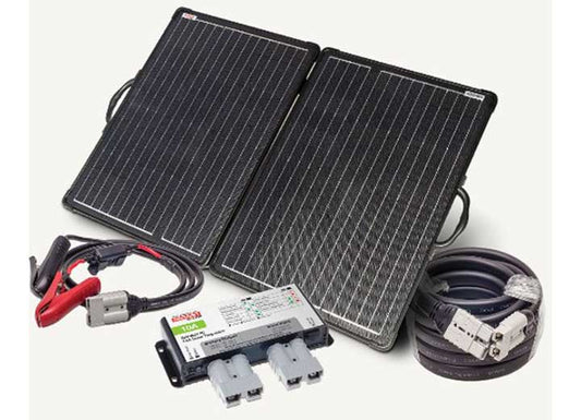 120W Compact Solar Power Bank Kit with SunPower Cells - Ideal for Camping, RVs, and Emergency Use