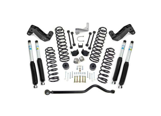 4IN COIL SPRING KIT W/ADJ TRACK BAR,CORRECTION BRACKET,EXHUAST SPACER W/BIL SHOCKS 07-18 JEEP JK 4WD