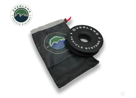 Heavy-Duty 45,000 LB Recovery Ring with Storage Bag - 6.25 Inch Black