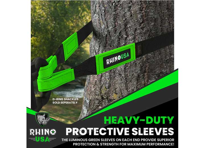 Heavy-Duty 3-Inch x 30-Foot Black Recovery Tow Strap