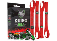 RED SOFT LOOPS MOTORCYCLE TIE-DOWN SET (4-PACK) - 1.7IN X 17IN