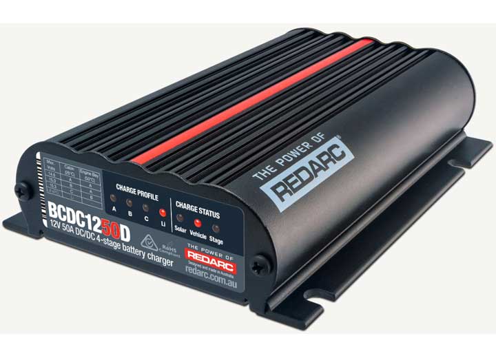 Redarc 12V 50A Smart Start DC/DC Battery Charger – Advanced 4 Stage Charging for Optimal Dual Battery Performance