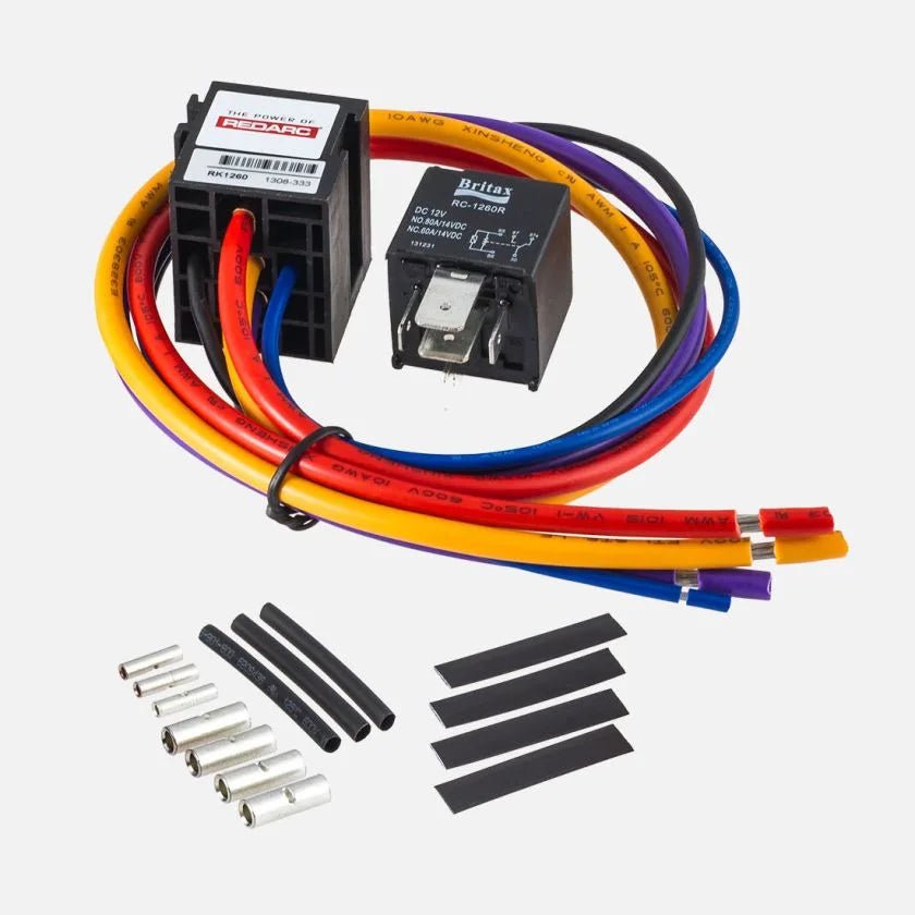 Redarc - Redarc RK1260 Relay Kit for BCDC Chargers – Smart Alternator Integration, Durable Sealed Relay, and Seamless Dual Power Management