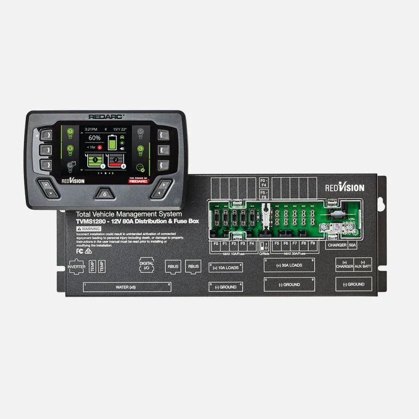 Redarc - Redarc TVMS Prime TVMS1280 - NA – Total Vehicle Management System for Off - Grid Power Control in RVs, Campers, and 4x4s