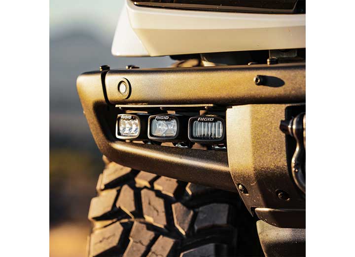 Bronco Mod Bumper Triple SR-M Fog Light Kit by Rigid Industries – Transform Your Off-Road Lighting Experience