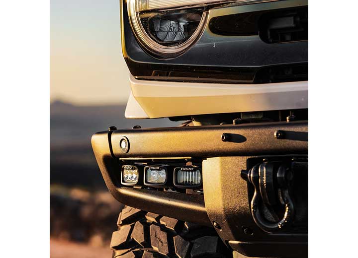 Bronco Mod Bumper Triple SR-M Fog Light Kit by Rigid Industries – Transform Your Off-Road Lighting Experience