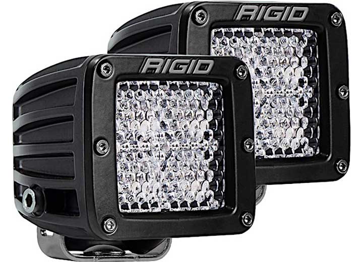 Rigid Industries - Rigid Industries D - Series PRO Flood Diffused Surface Mount Black Lights - High - Performance LED Lighting for Broad Illumination