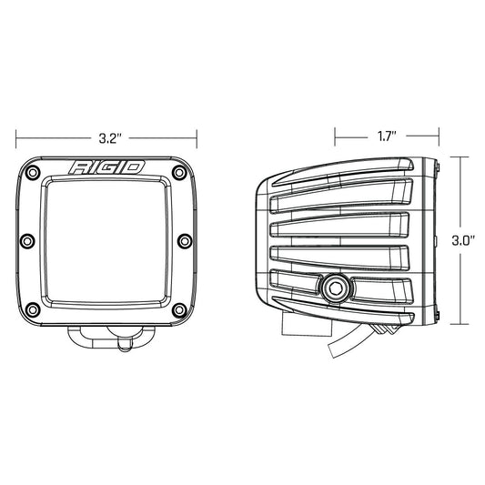 Rigid Industries D-Series PRO SAE White Fog Light Pair