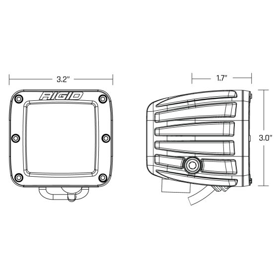 Rigid Industries - Rigid Industries D - Series PRO Yellow Fog Light Set