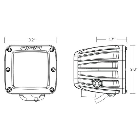 Rigid Industries D-Series PRO Yellow Fog Light Set