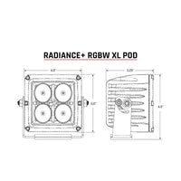 Customizable Rigid Industries Radiance+ XL RGBW LED Off-Road Lighting Kit