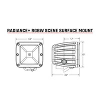 Rigid Industries Radiance+ RGBW Surface Mount Lighting Kit - Pair