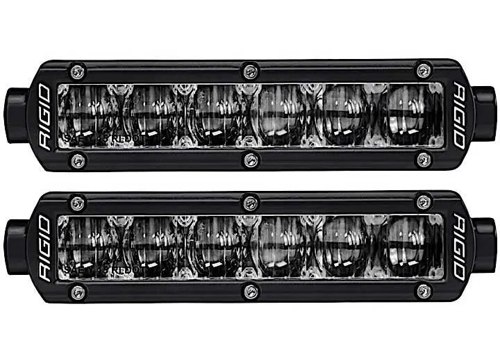 Rigid Industries - Rigid Industries SR - Series 6" SAE Fog Lights – Black Pair, IP68 Waterproof