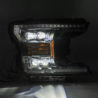 AlphaRex USA 18-20 Ford F150 NOVA-Series LED Projector Headlights Alpha-Black - Sequential Turn Signals & DRL AlphaRex USA