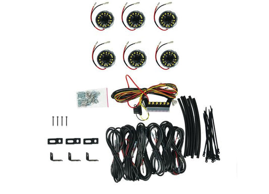 KC Hilites CYCLONE V2 6-Light LED Rock Light System - 5W Flood Beam - Superior Off-Road Illumination Solution KC Hilites