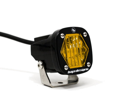 Baja Designs - S1 AMBER WIDE CORNERING LED LIGHT WITH MOUNTING BRACKET SINGLE