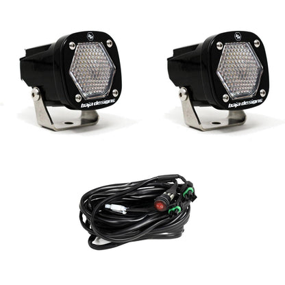 Baja Designs -S1 Black LED Light Pod Pair (Work/Scene; Clear)