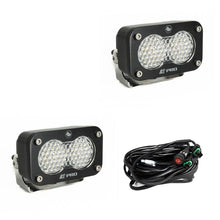 Baja Designs -S2 Pro Black LED Light Pod Pair (Work/Scene; Clear)