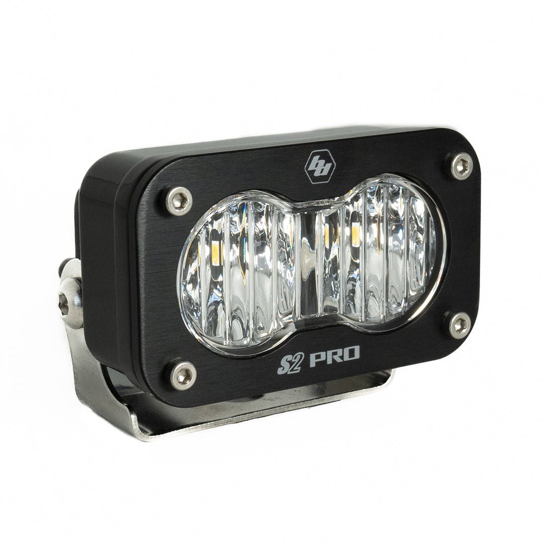 Baja Designs -S2 Pro Black LED Light Pod (Wide Cornering; Clear)