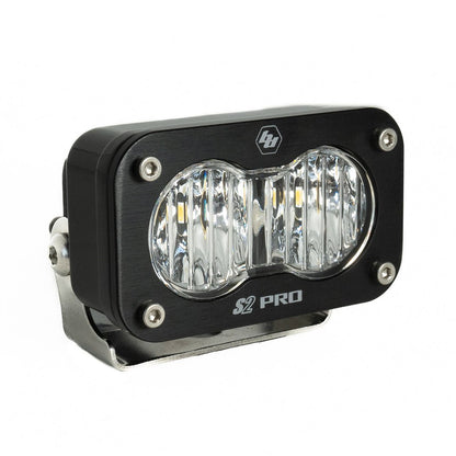 Baja Designs -S2 Pro Black LED Light Pod (Wide Cornering; Clear)