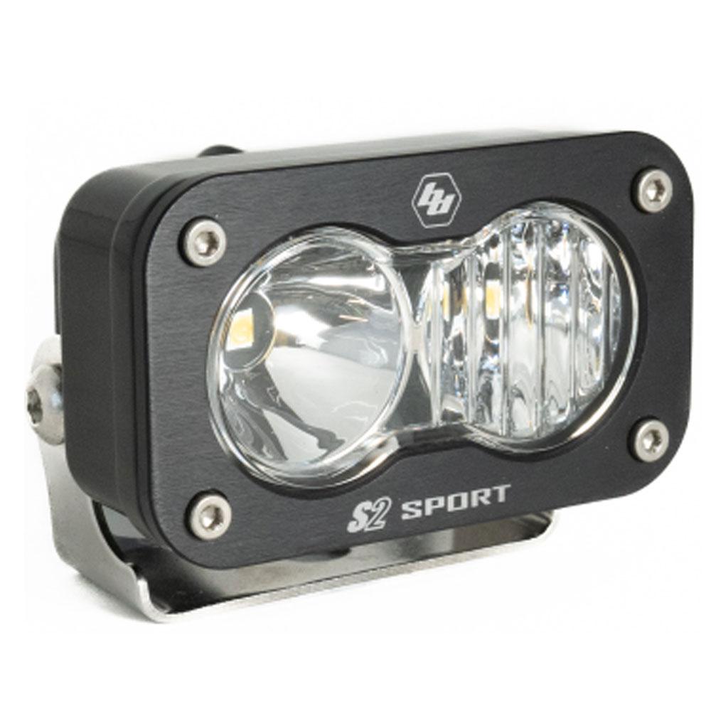 Baja Designs -S2 Sport Black LED Light Pod (Driving/Combo; Clear)