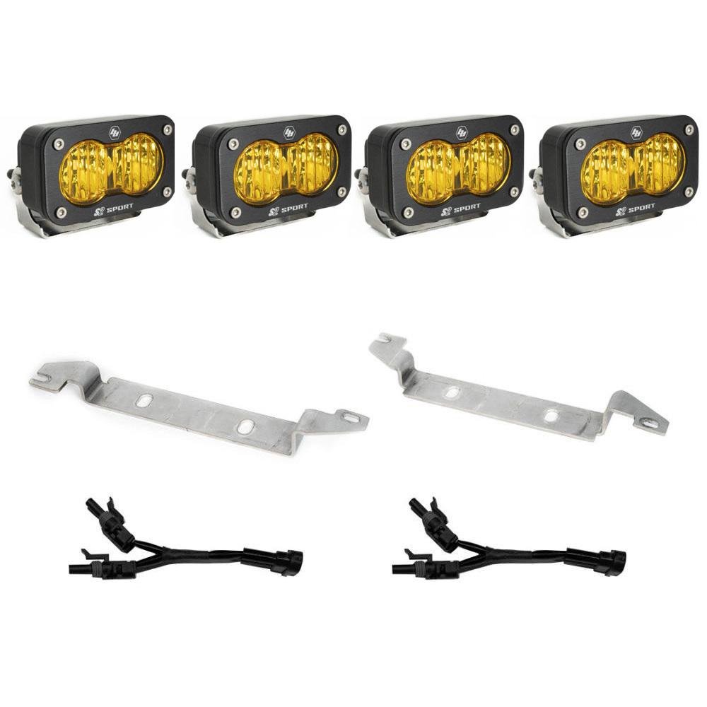 Baja Designs -S2 Sport Fog Pocket Kit - '22-On Tundra (Wide Cornering; Baja Amber)