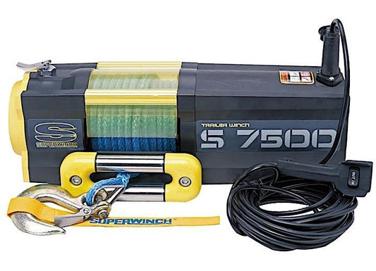 S7500 High-Performance Synthetic Winch with 7,500 lbs Capacity and 54 Ft Lightweight Rope